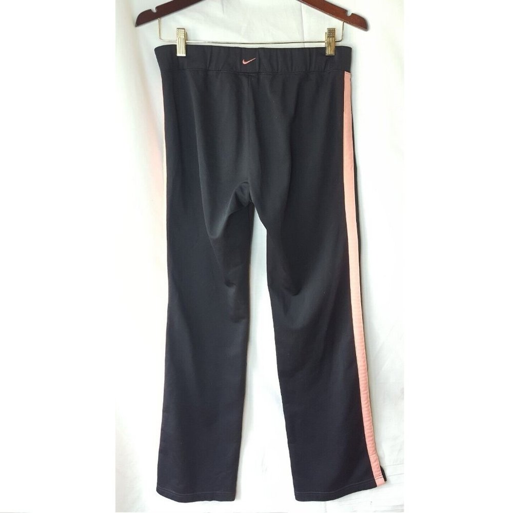 Girls Nike Size Small Straight Fit Athletic Pants Black & Pink Polyester